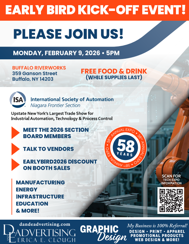 Monday, February 9 from 5pm at Buffalo Riverworks, 359 Ganson St. Meet the board, Talk to vendors, early bird discount for booths